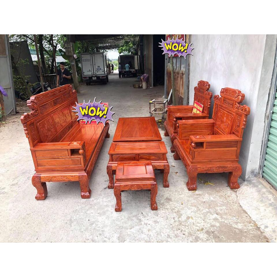 Bộ bàn ghế giá cổ phù dung gỗ hương đá