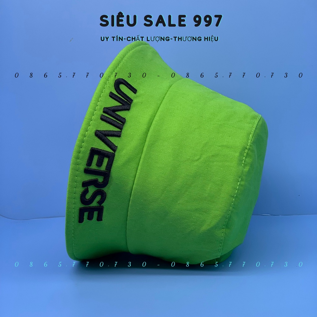 MŨ BUCKET UNIVERS THÊU CHỮ NGANG VÀNH CAO CẤP THỜI TRANG NAM VÀ NỮ