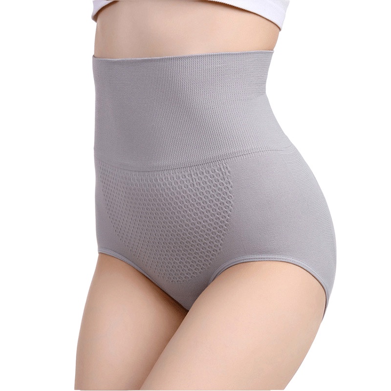 AOFEIQIKE Quần lót nữ lưng cao định hình vóc dáng họa tiết tổ ong 3D giữ ấm
