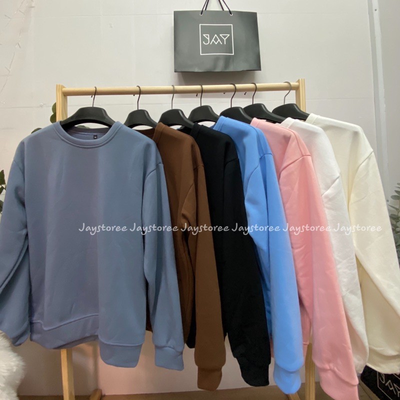 Áo sweater Trơn nỉ bông❤️/Nam nữ Unisex/SWEATER TRƠN ❤️