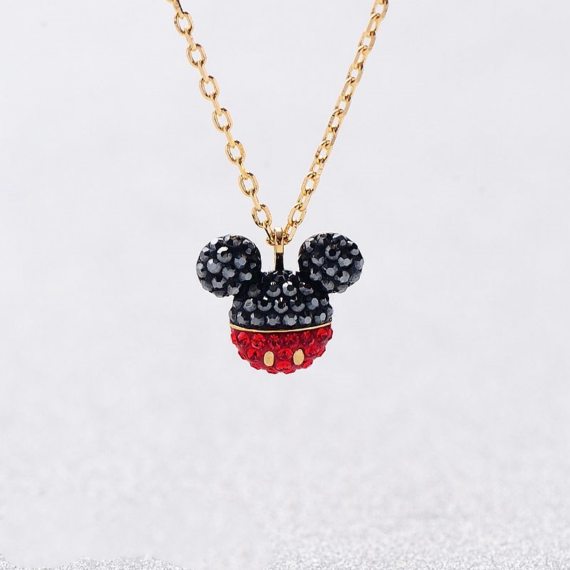 Vòng cổ Mặt Pha Lê Hình Mickey Minnie