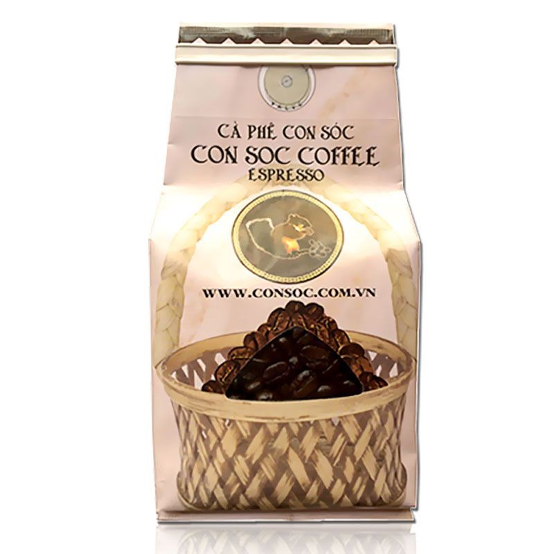 Cà Phê Con Sóc Arabica/ Espresso Dạng Hạt Gói 200G