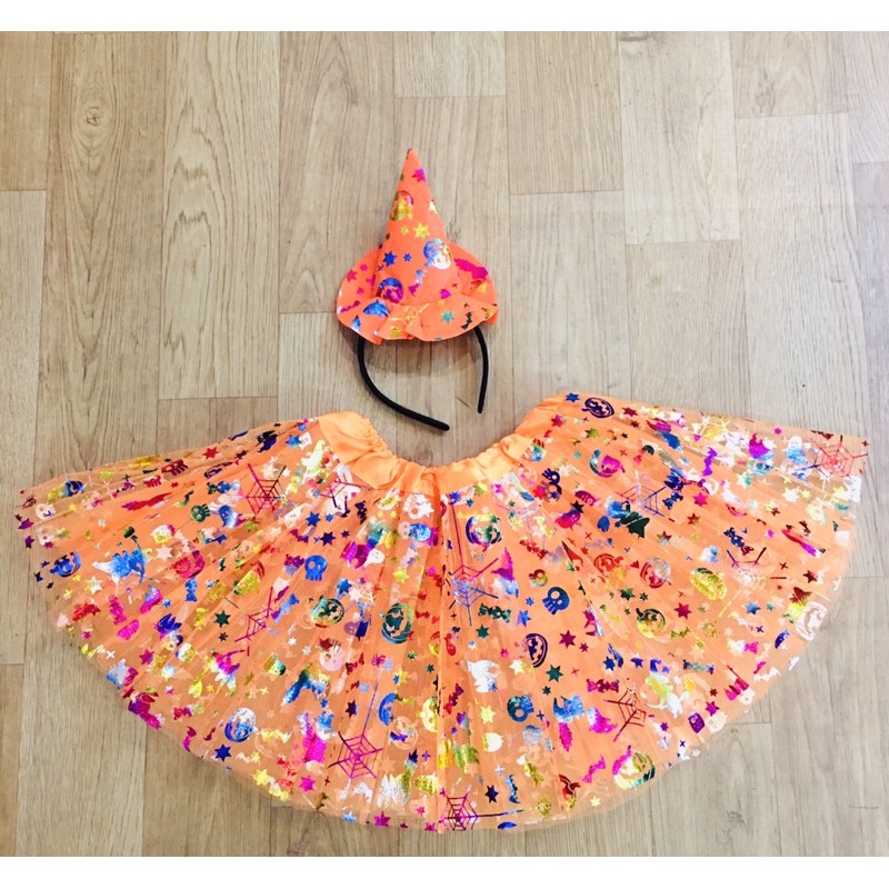 Bộ váy bí ngô hoá trang haloween/ váy mèo gấu hoá trang cosplay haloween