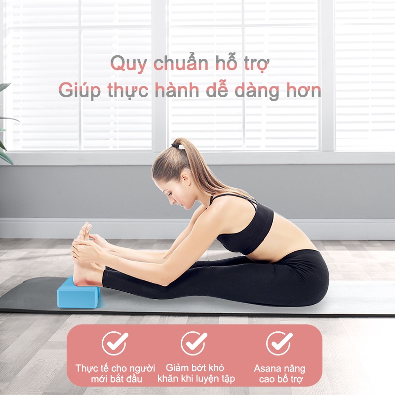 OneTwoFit Gạch tập yoga -Thân thiện với môi trường Chất liệu EVA  Độ Gạch tập yoga cứng vừa phải  Bảo vệ đàn hồi