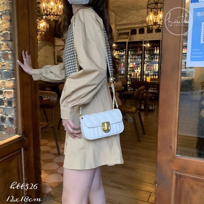 Túi đeo chéo da trần dây chuông siêu đẹp