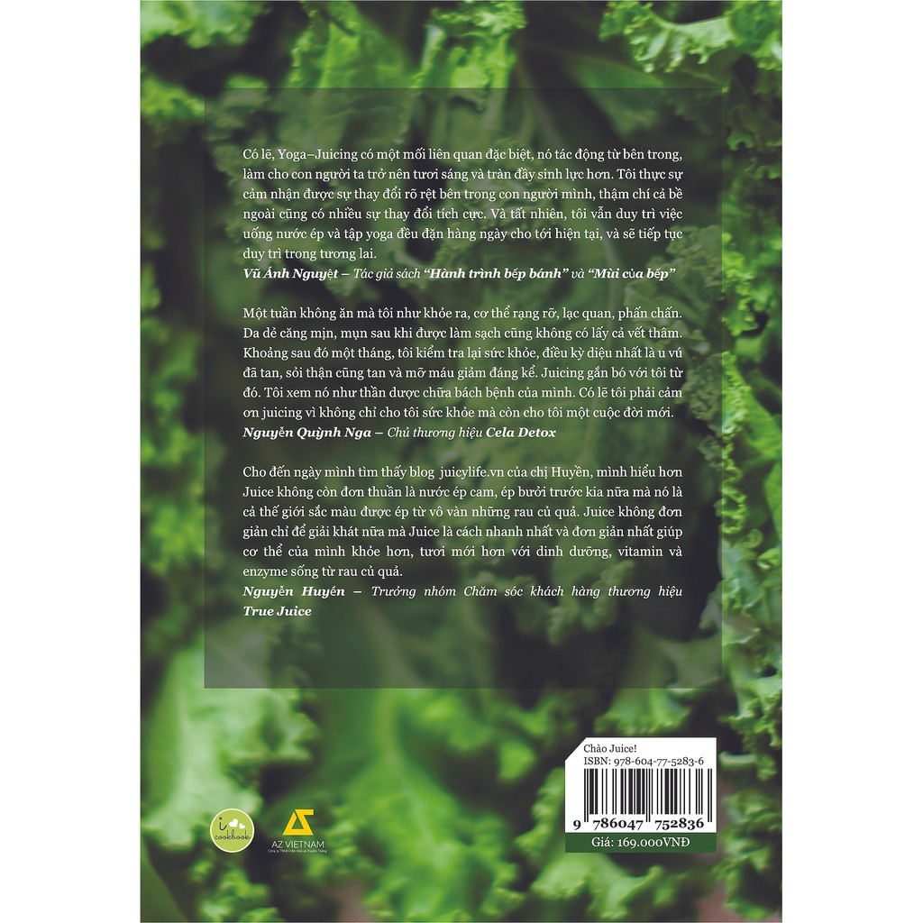Sách Chào Juice - 40 Công Thức Nước Ép Cho Vẻ Đẹp Tươi Mới Khỏe Khoắn Từ Bên Trong