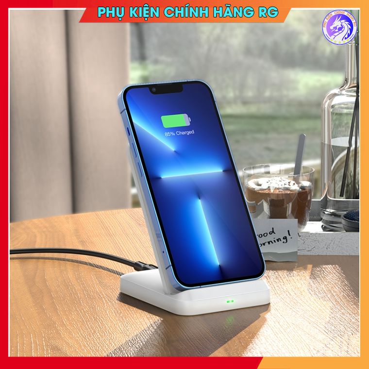 Đế sạc Không dây Hoco CW38 Hỗ Trợ Sạc Nhanh 15W Dạng đứng sang trọng - Bảo Hành Chính Hãng