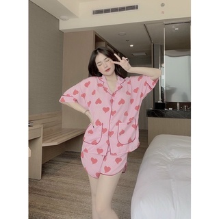 Bộ ngủ cộc đùi cánh dơi lụa siêu mát mùa hè