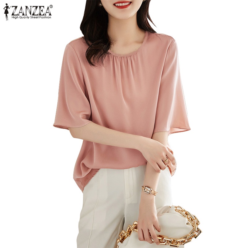 Áo nữ Zanzea tay dài cổ tròn thời trang phong cách hàn quốc