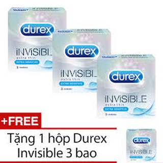 Bao cao su Durex Invisible hộp 3 chiếc