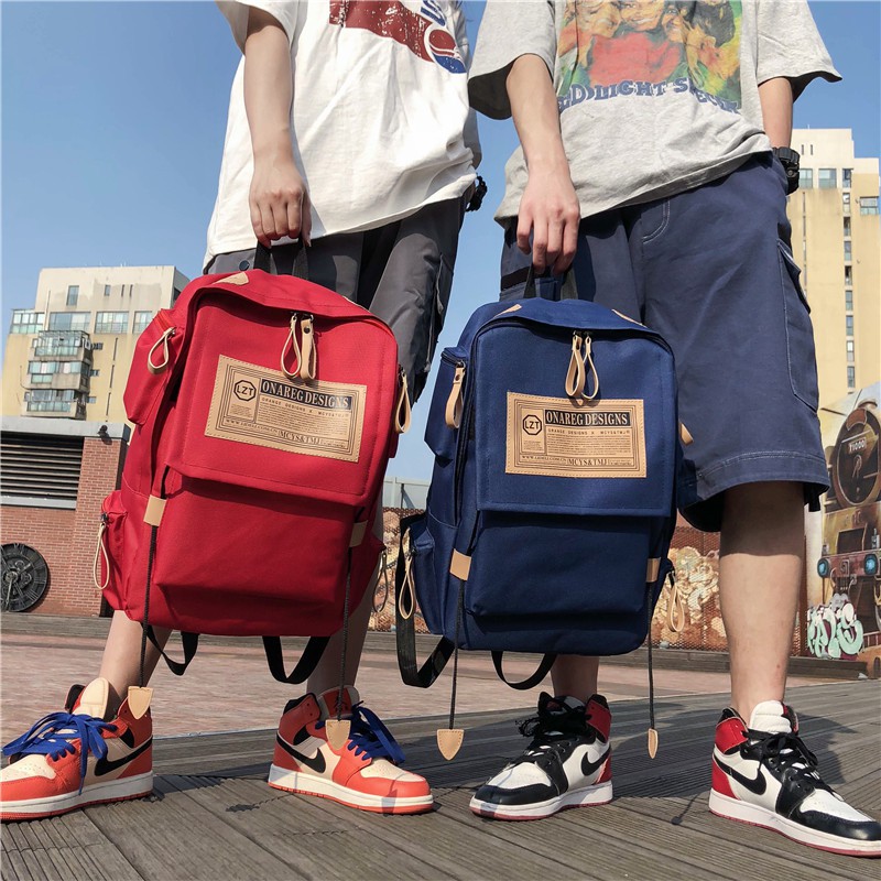 Balo Vải Ulzzang Hàn Quốc Unisex Phong Cách Cá Tính BL8208