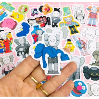 10-50 hình sticker sesame kaws decal (random hình)