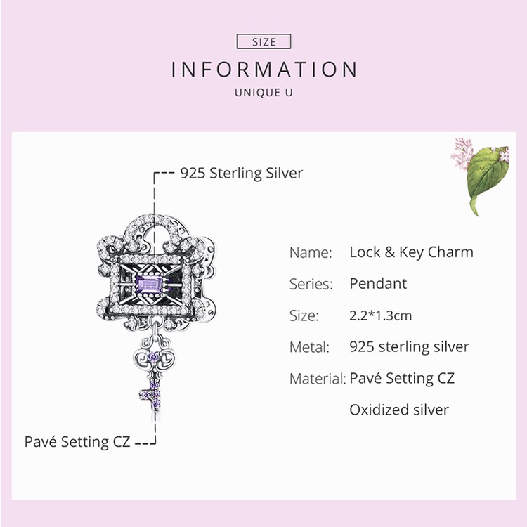 Phụ kiện BAMOER Bạc 925 đính đá zircon thời trang dành cho nữ