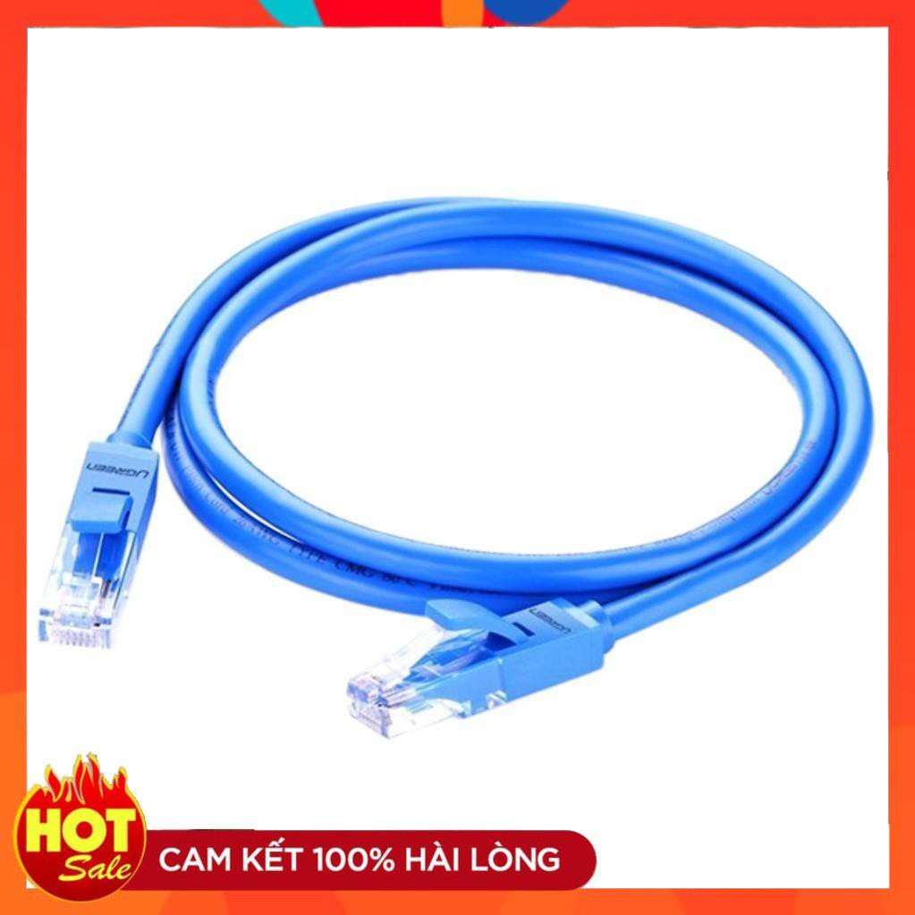 [Chính Hãng] Dây cáp mạng đúc bấm sẵn CAT6E UTP 568B 4P8C 26AWG 1Gbps 11203- 3 mét UGREEN (màu xanh)