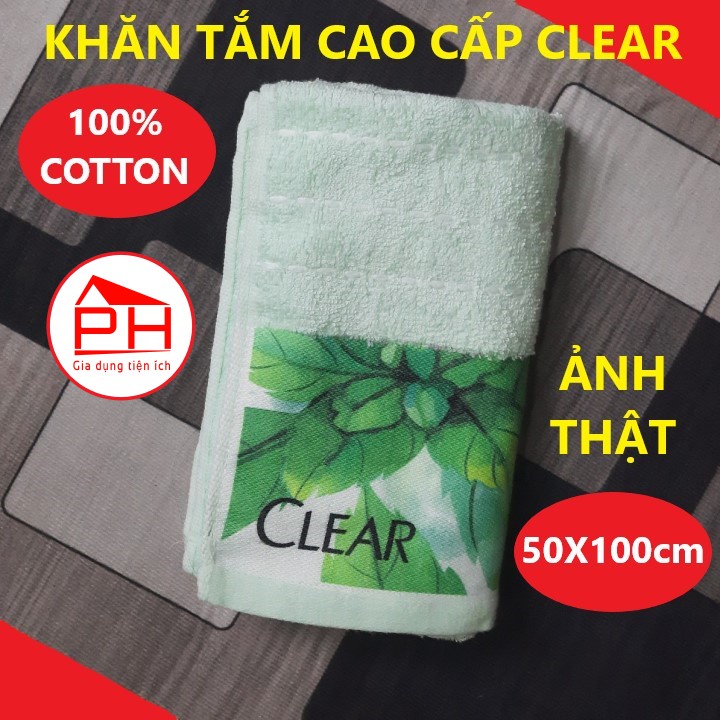 KHĂN TẮM CLEAR ( 50 x 100cm Mầu Xanh ) hàng cao cấp 100% cotton khăn quấn mềm mại thấm hút tốt - SẢN PHẨM KHÔNG CÓ NHIỀU