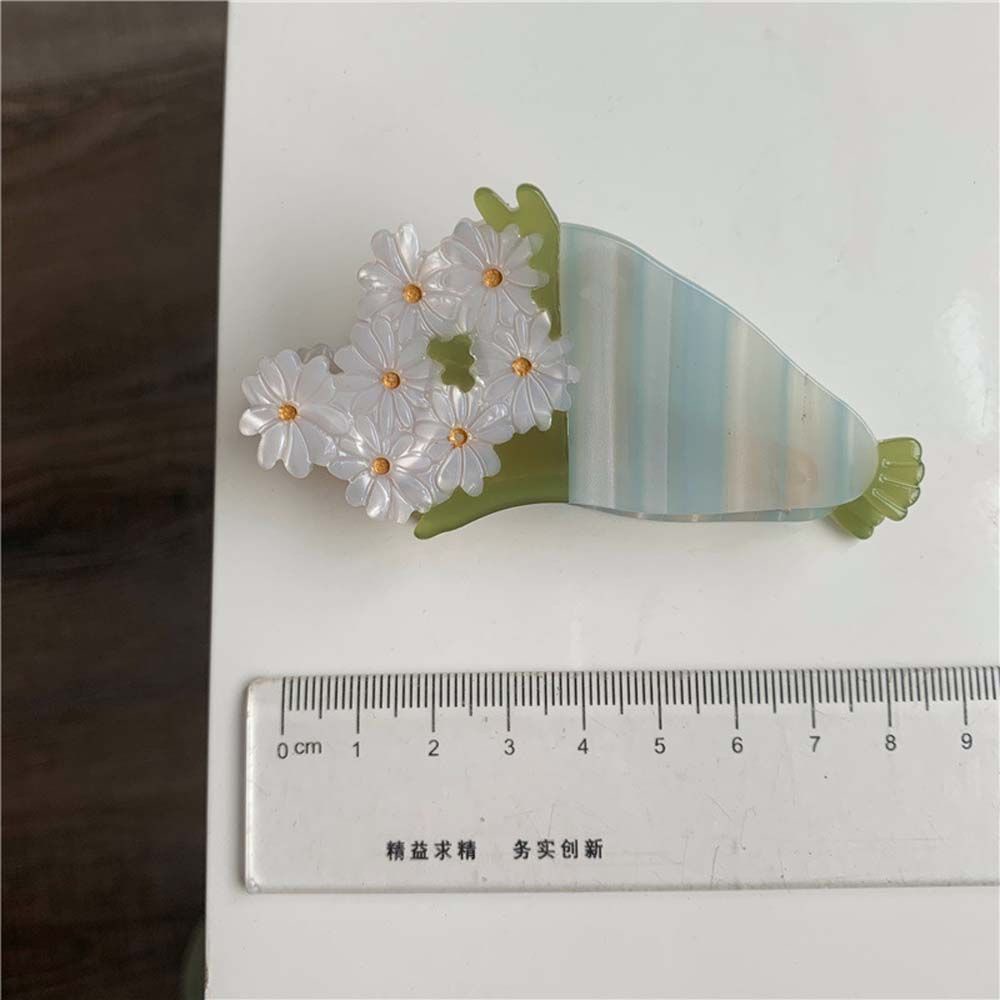 1 Kẹp Tóc Hình Hoa Cúc / Trái Cây / Quả Dứa / Quả Chanh Bằng Acrylic Dễ Thương Phong Cách Hàn Quốc