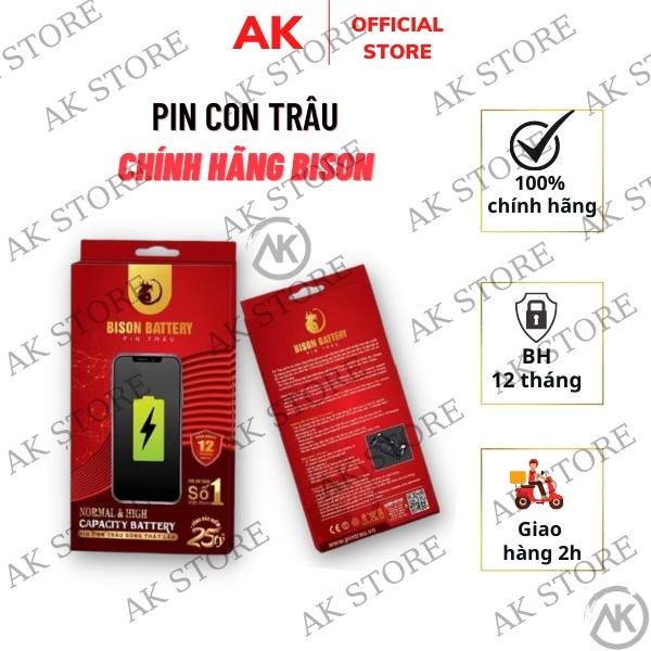 Pin IPhone  BISON  Free Ship  Pin Con Trâu - 5s/se/6/6s/6sp/7/7p/ 8/ 8p/ X/Xr/Xs/Xsm-Bảo Hành 12 Tháng lỗi 1 đổi 1