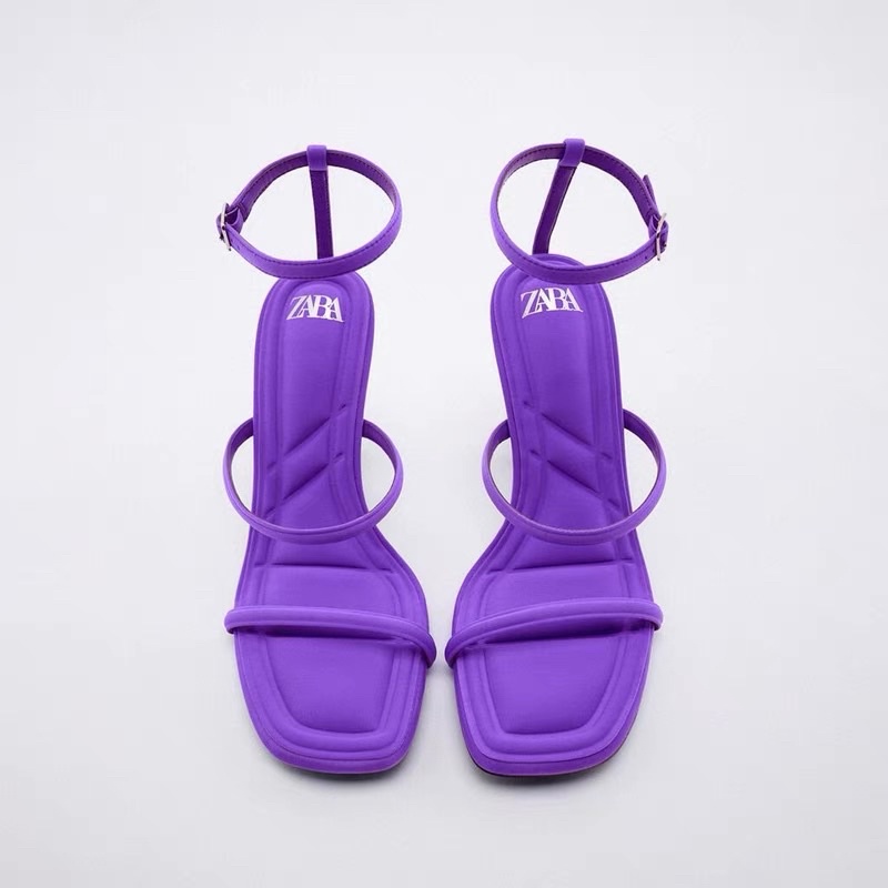 ORDER 💜 ZR Giày cao gót quai dây ngang mảnh gót nhọn 9cm