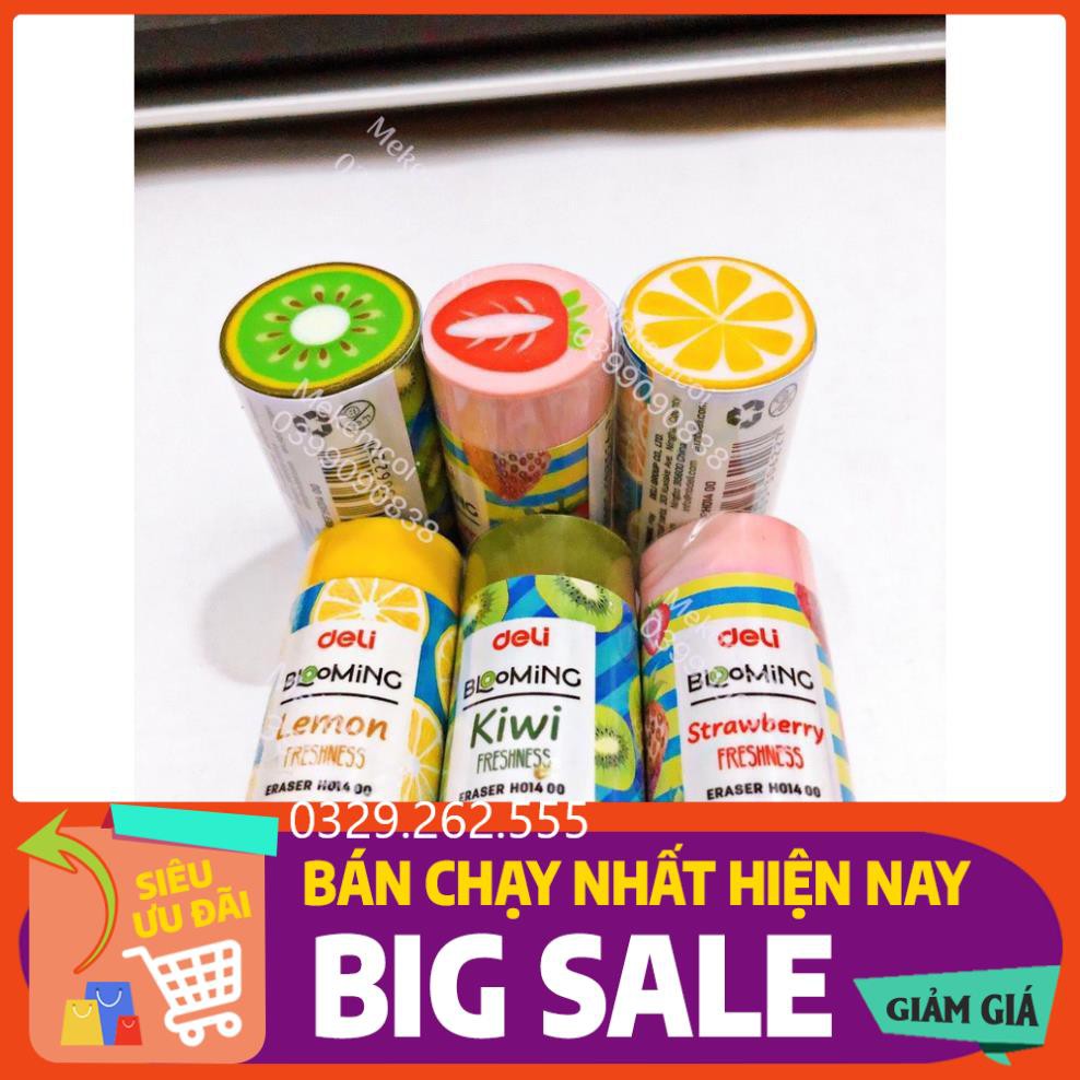 (FreeShip) Gôm tẩy hoa quả DELI tâỷ cực sạch tẩy bút chì