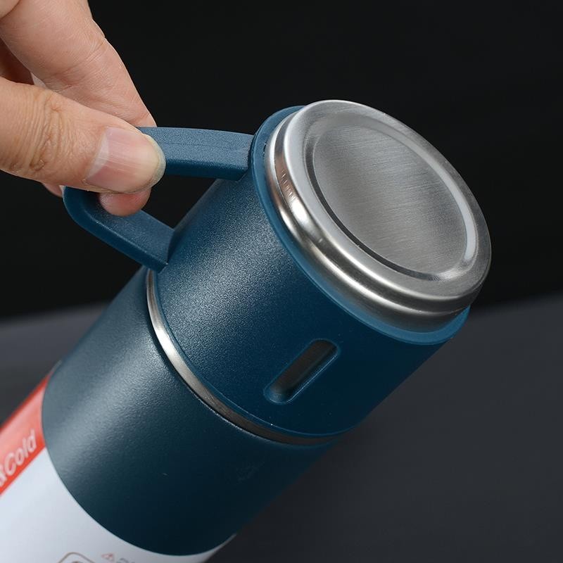 Bình Giữ Nhiệt kèm 2 Ly Vacum Flask 500ml Inox Cao Cấp, Giao Màu Ngẫu Nhiên