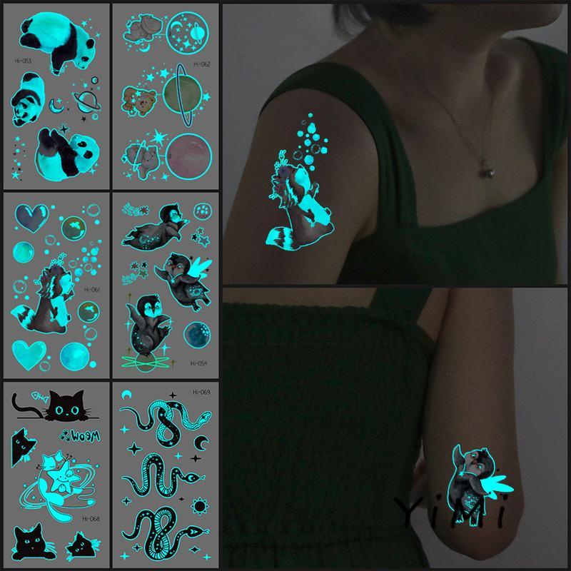 Hình xăm dạ quang| tattoo phát sáng | xăm phát sáng | hình xăm chống nước | tattoo 3d | xăm tạm thời