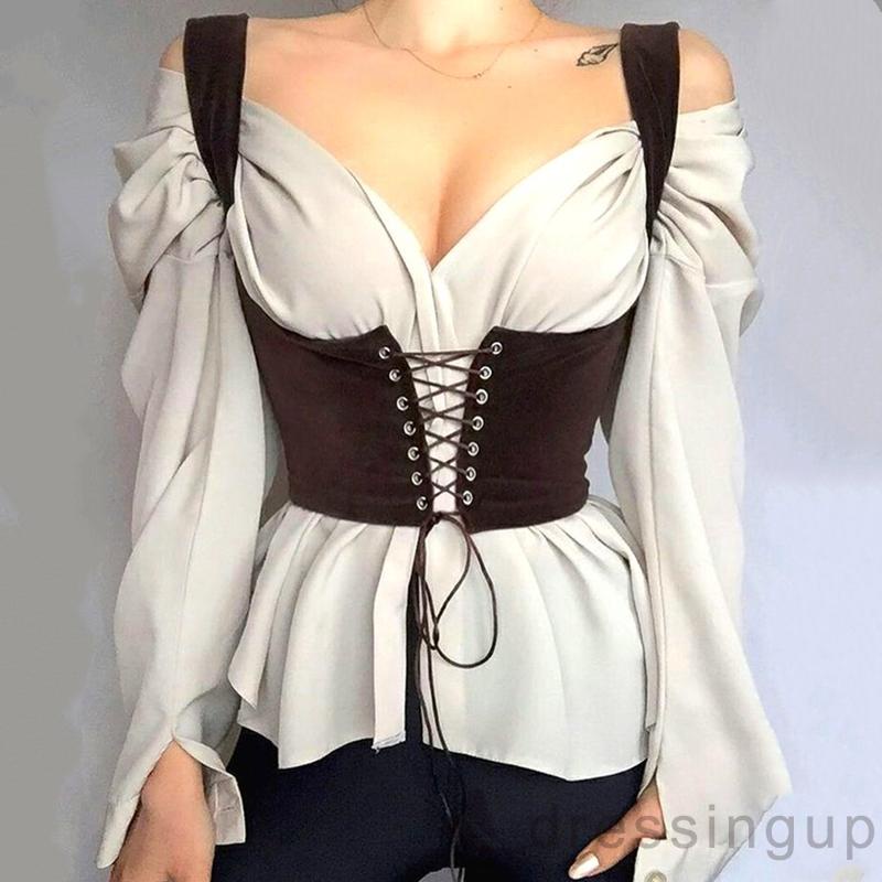 Áo corset màu trơn phong cách cá tính cho nữ