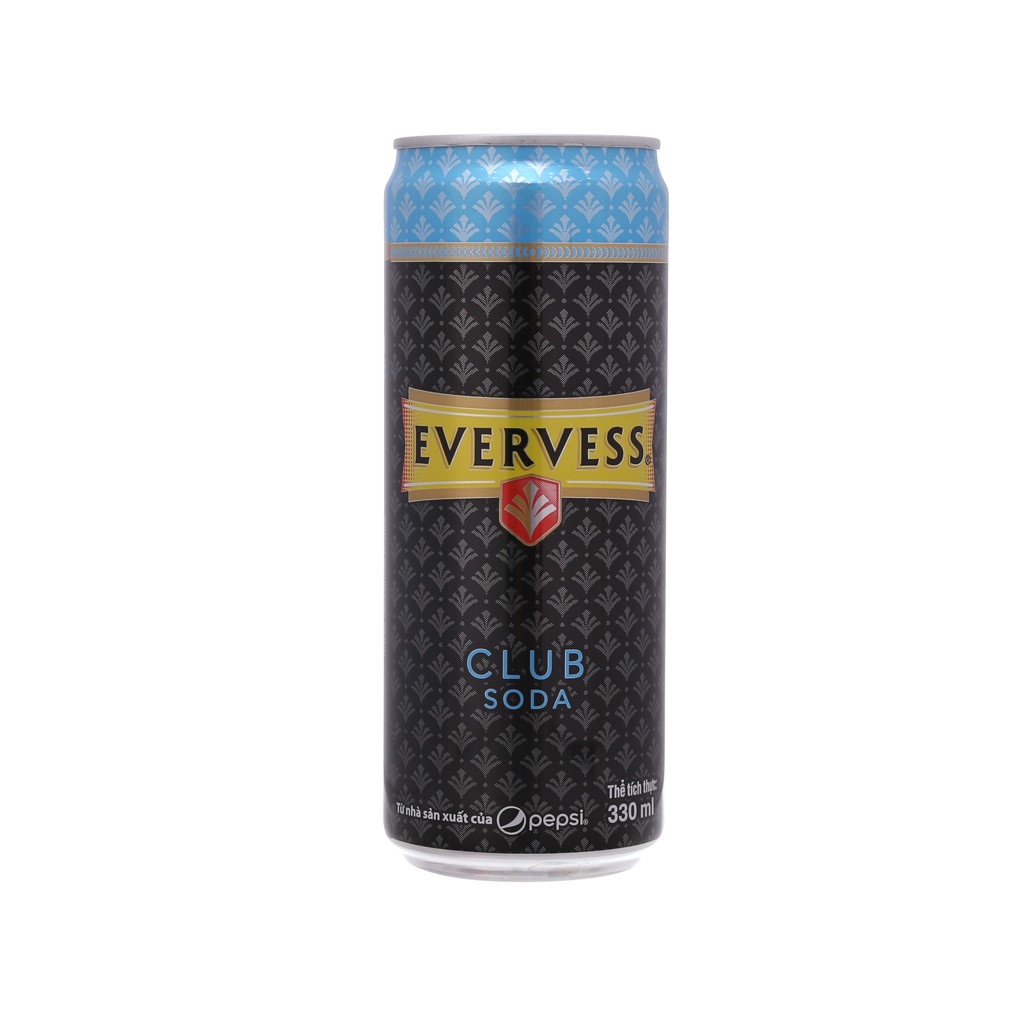 Lốc 6 lon Nước Ngọt có gas club soda Evervess Pepsico (330ml/Lon)