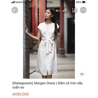 Morgan Dress | Đầm cổ tròn dây xoắn eo