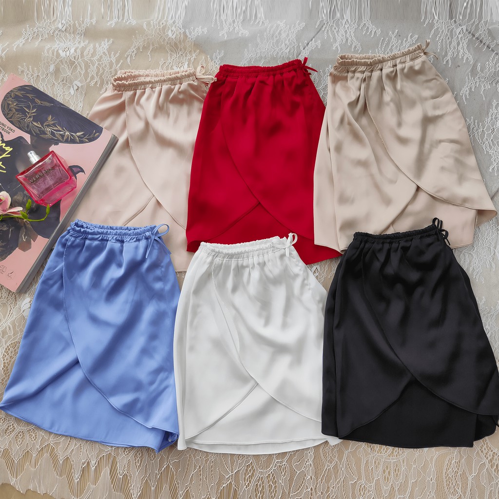 Quần Short Nữ Dạ An Vải Lụa 2 Mảnh Thiết Kế Xếp Lớp Cao Cấp Siêu Xinh | Shop Shier ☘