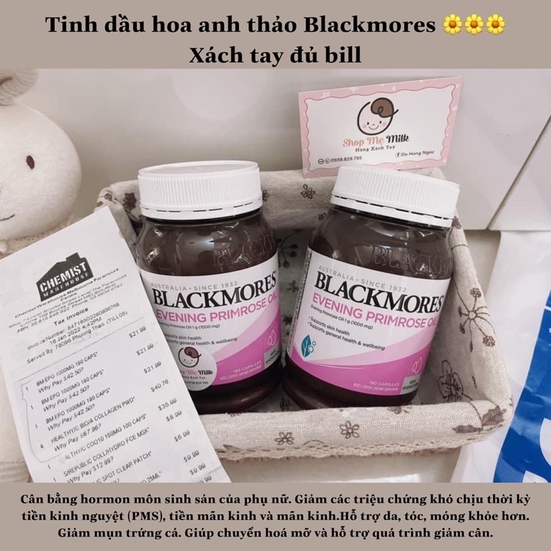 Viên tinh dầu anh thảo Blackmores Úc 190 viên 🌼🇦🇺