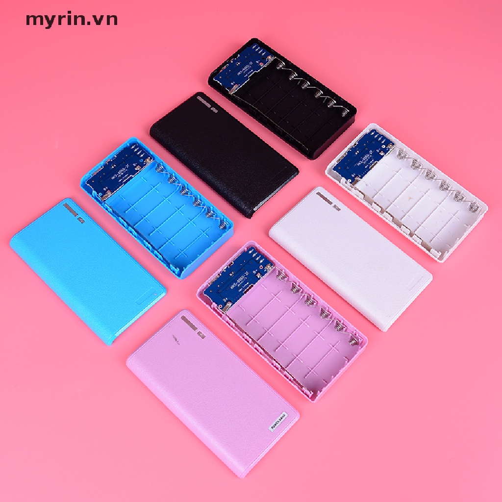 Pin Sạc Dự Phòng myrin 20000mAh Hai Cổng usb 6X 18650 Điện Thoại