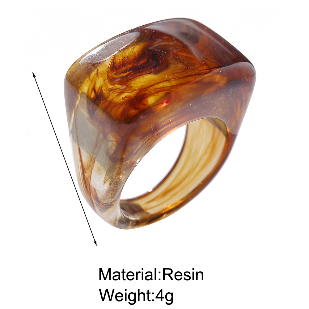 Nhẫn Nhựa Acrylic Trong Suốt Phong Cách Cá Tính Thời Trang Hàn Quốc