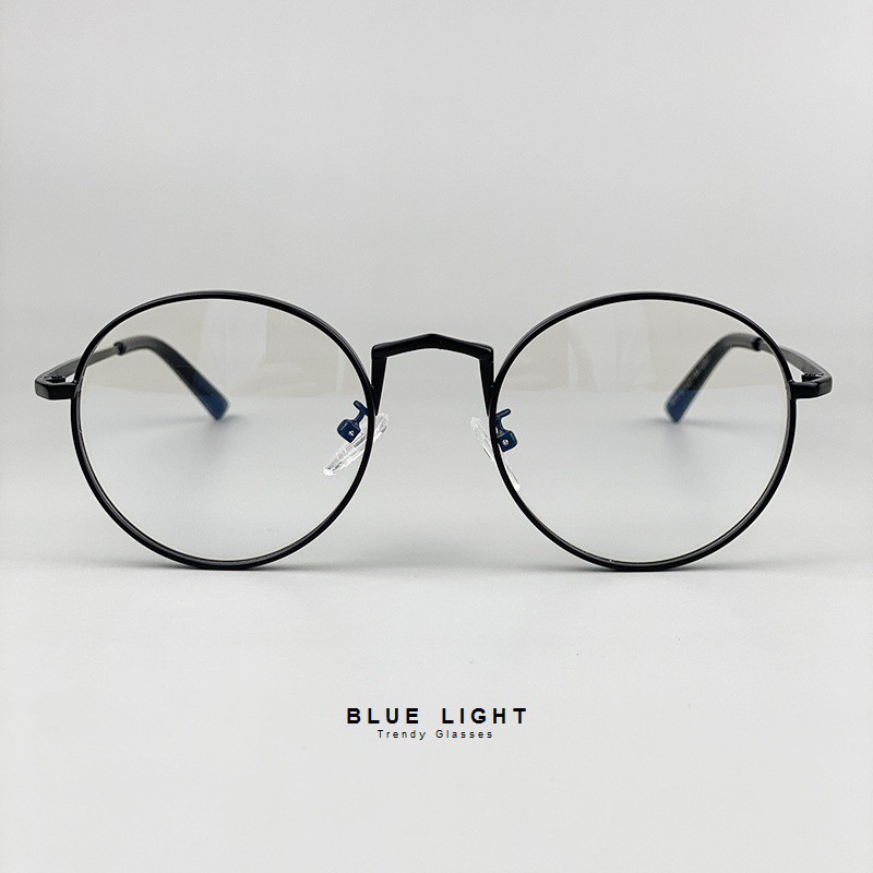 Kính Giả Cận, Gọng Kính Cận Mắt Tròn Viền Dày Tròn Bạc Đen Không Độ Hàn Quốc - BLUE LIGHT SHOP | BigBuy360 - bigbuy360.vn