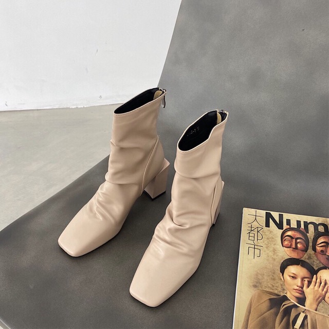 Bốt Nữ Da Nhăn Kéo Khóa Sau Mẫu Mới 2020 | BigBuy360 - bigbuy360.vn