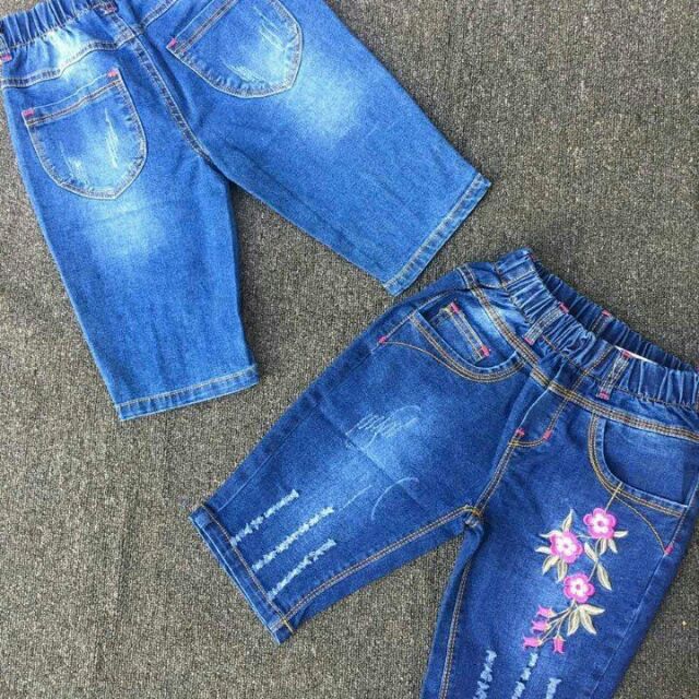 Quần jean lửng bé gái Size đại
