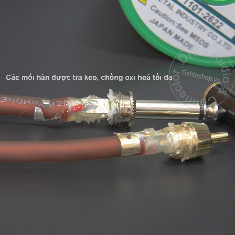 Dây chuyển Audio 6.35mm 6.5mm ra AV RCA cho Mix Sound card Loa Âm ly 0.5M đến 5M