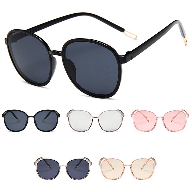 Kính mát tròn màu sắc ngọt ngào thiết kế theo phong cách Hàn Quốc thời trang dành cho nữ