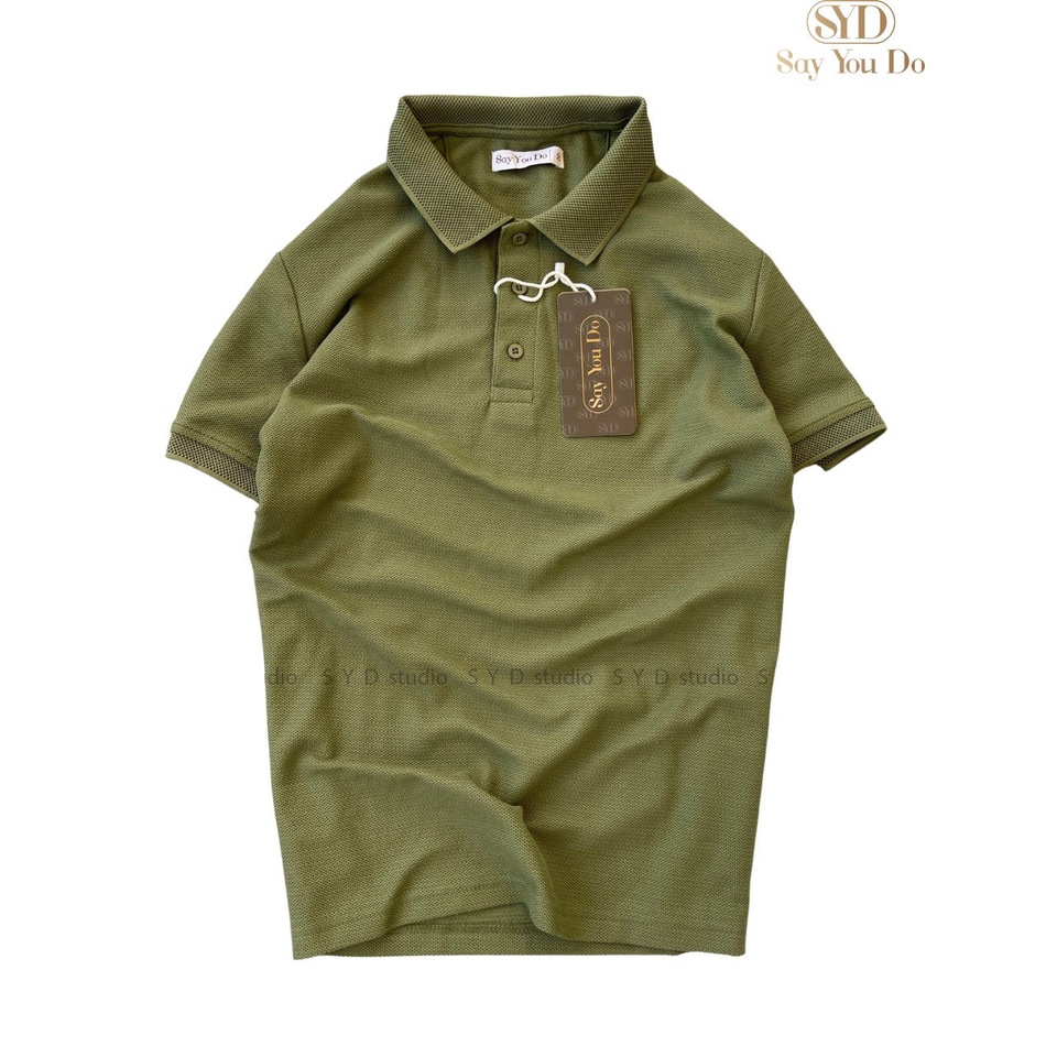 Áo Polo nam có cổ BASIC SYD vải cá sấu cotton Pique vân hạt gạo, nam tính, chỉn chu, sang trọng HG07