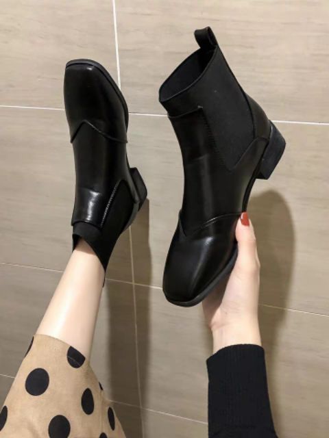 Order boots cao cổ mix vải chun dày hot nhất thi đông 2019, hàng quảng châu loại đẹp | BigBuy360 - bigbuy360.vn