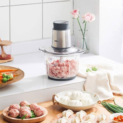 Máy xay thịt Bear QSJ-B03Y7- Hàng chính hãng- Thủy tinh, Dễ vệ sinh, Sử dụng