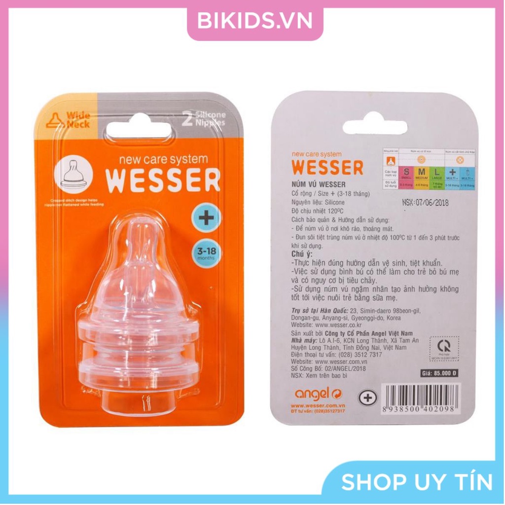 Núm vú Wesser Cổ rộng (vỉ 2c)
