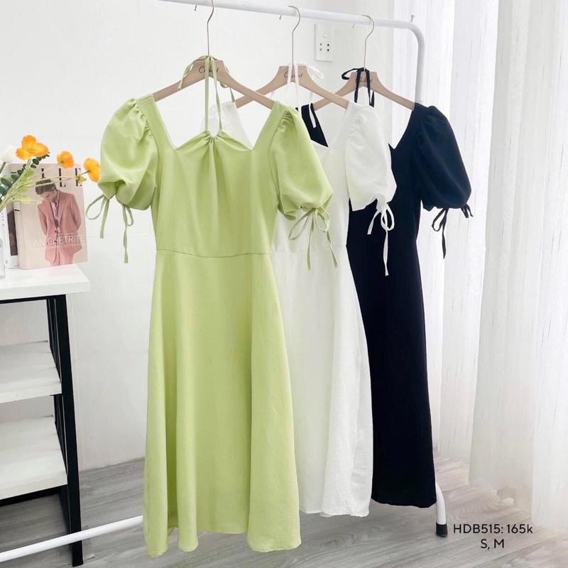 Váy Cổ Yếm 3 Màu Hottren From Tôn Dáng Thanh Lịch Trẻ Trung