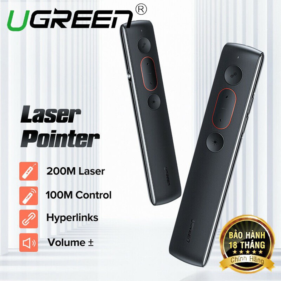 Bút trình chiếu Laser Ugreen 60327 ✔HÀNG CHÍNH HÃNG ✔ Khoảng cách sử dụng tới 100m
