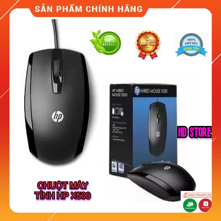 Chuột Dây HP X500 Wired Mouse, Sản Phẩm Loại 1, Chuột Nhạy Tốt, Cực Bền. Thiết Kế Năng Động Trẻ Trung Dễ Dàng Sử Dụng.
