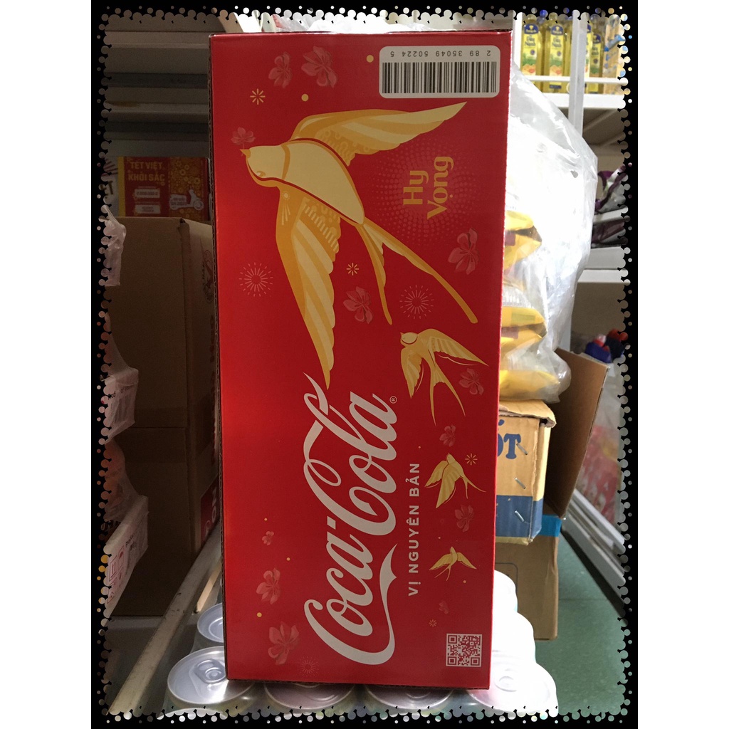 [ Giao hoả tốc ]Thùng 24 lon nước ngọt coca cola 320ml mãu tết 2022