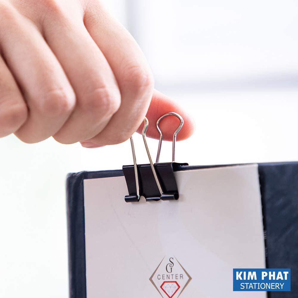 Kẹp bướm sắt đen Deli 15/19/25/32 mm