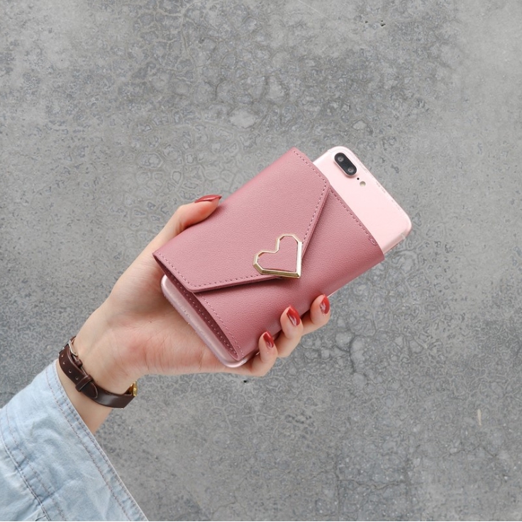 Ví nữ ngắn phôi khóa trái tim TVI5 | BigBuy360 - bigbuy360.vn