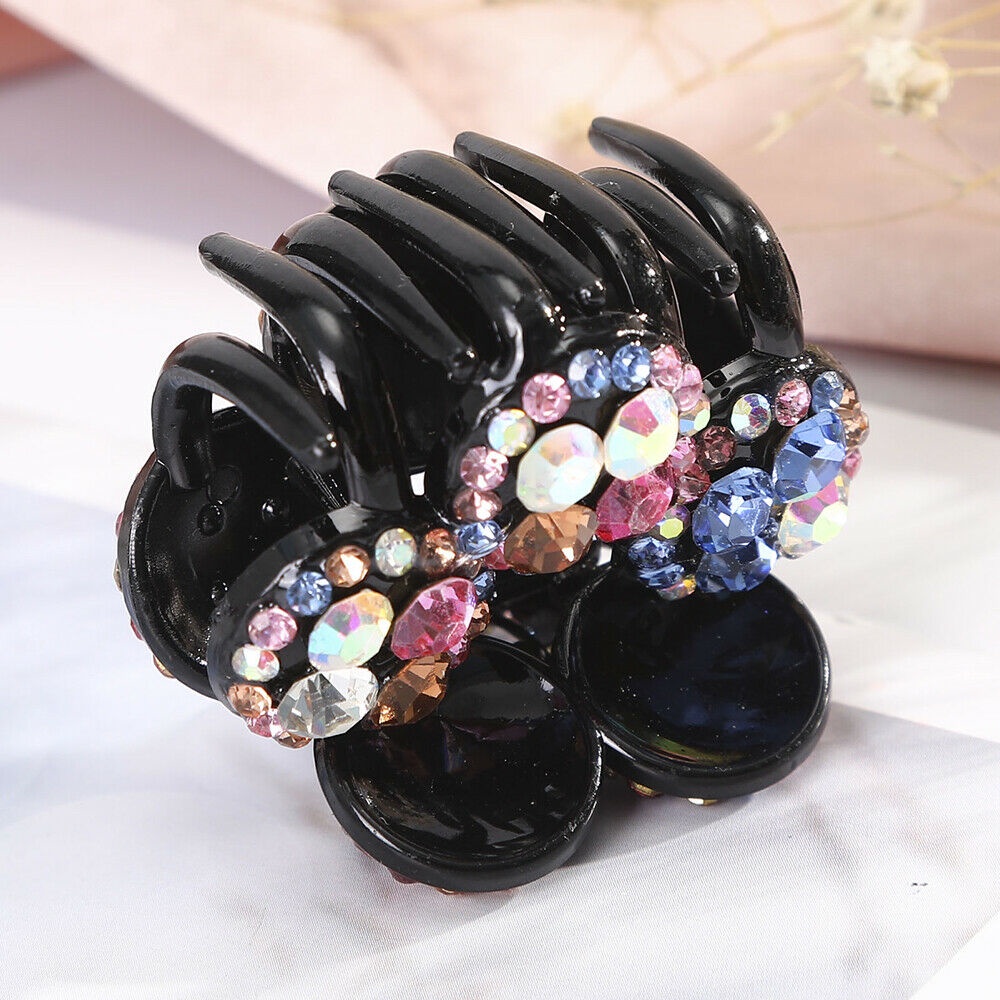 Kẹp tóc Haimeikang hình hoa đính đá sang trọng cho nữ