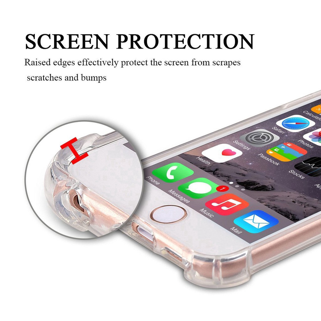 Ốp điện thoại TPU trong suốt cho iPhone 6/7/8/XCase