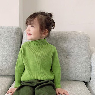N00418 Áo len cổ lọ trẻ em [Sẵn 5 màu]